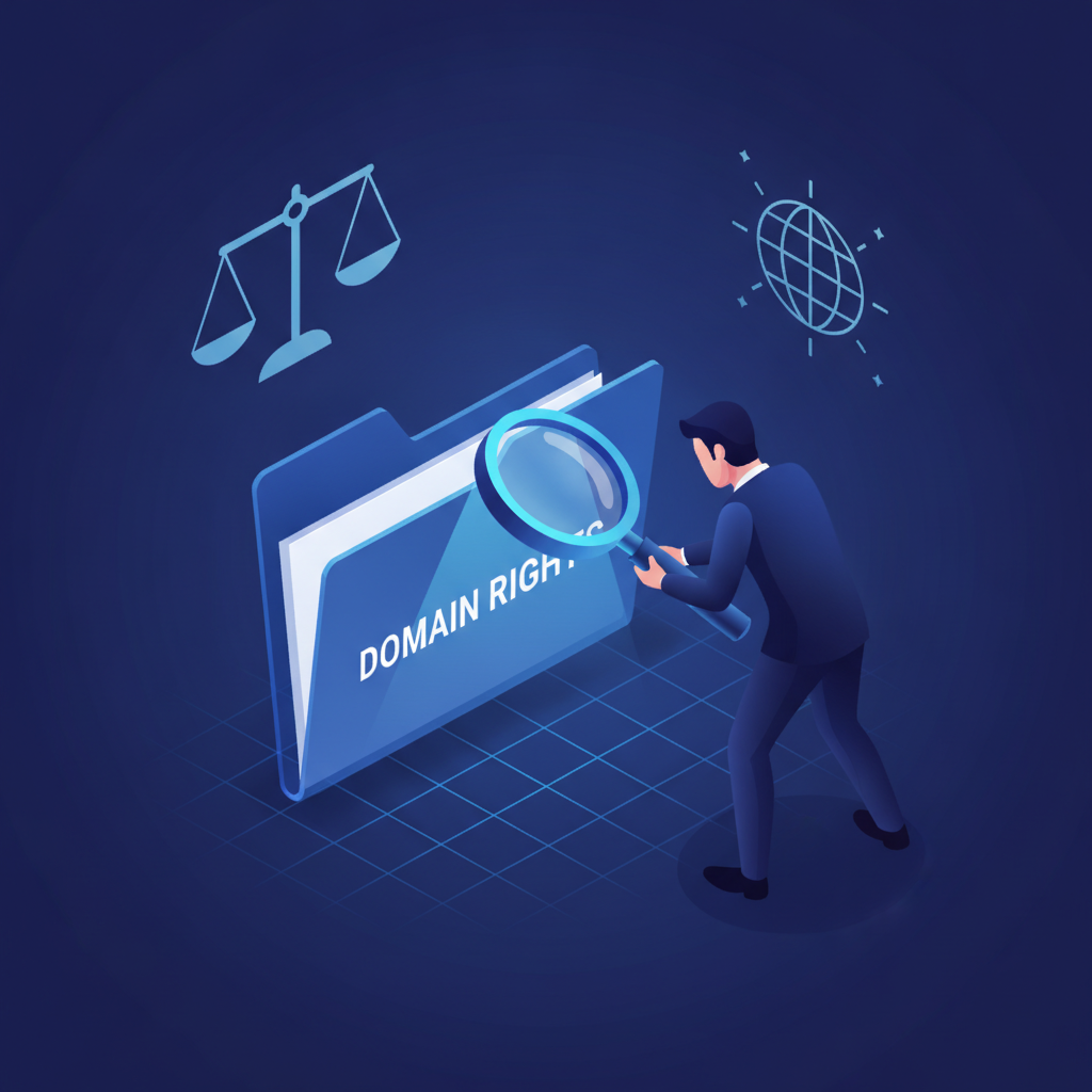 Illustration conceptuelle d'une loupe examinant un dossier numérique vide, représentant le défi de prouver l'absence de droits.
