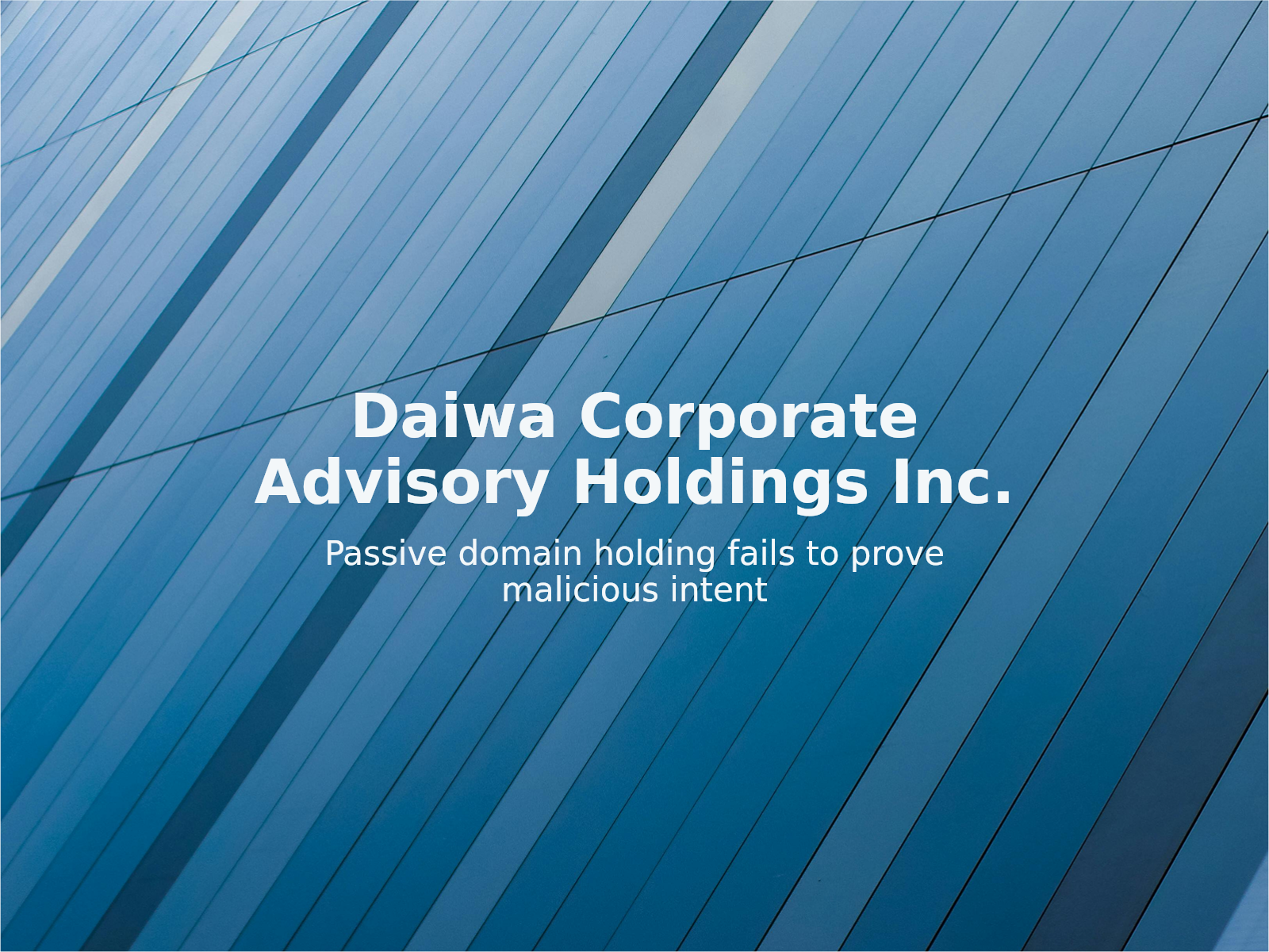 Litige de marque concernant dcdadvisory.com et les risques liés à la détention passive