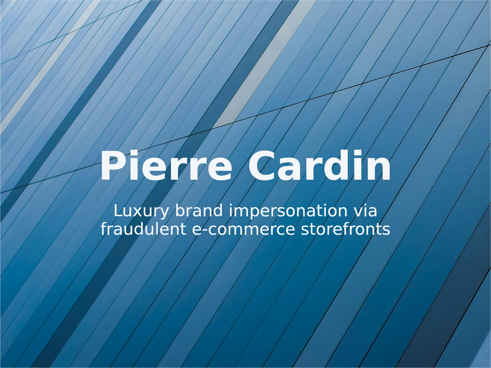 Markenrechtsverletzung und nicht autorisierter E-Commerce auf pierrecardin.top