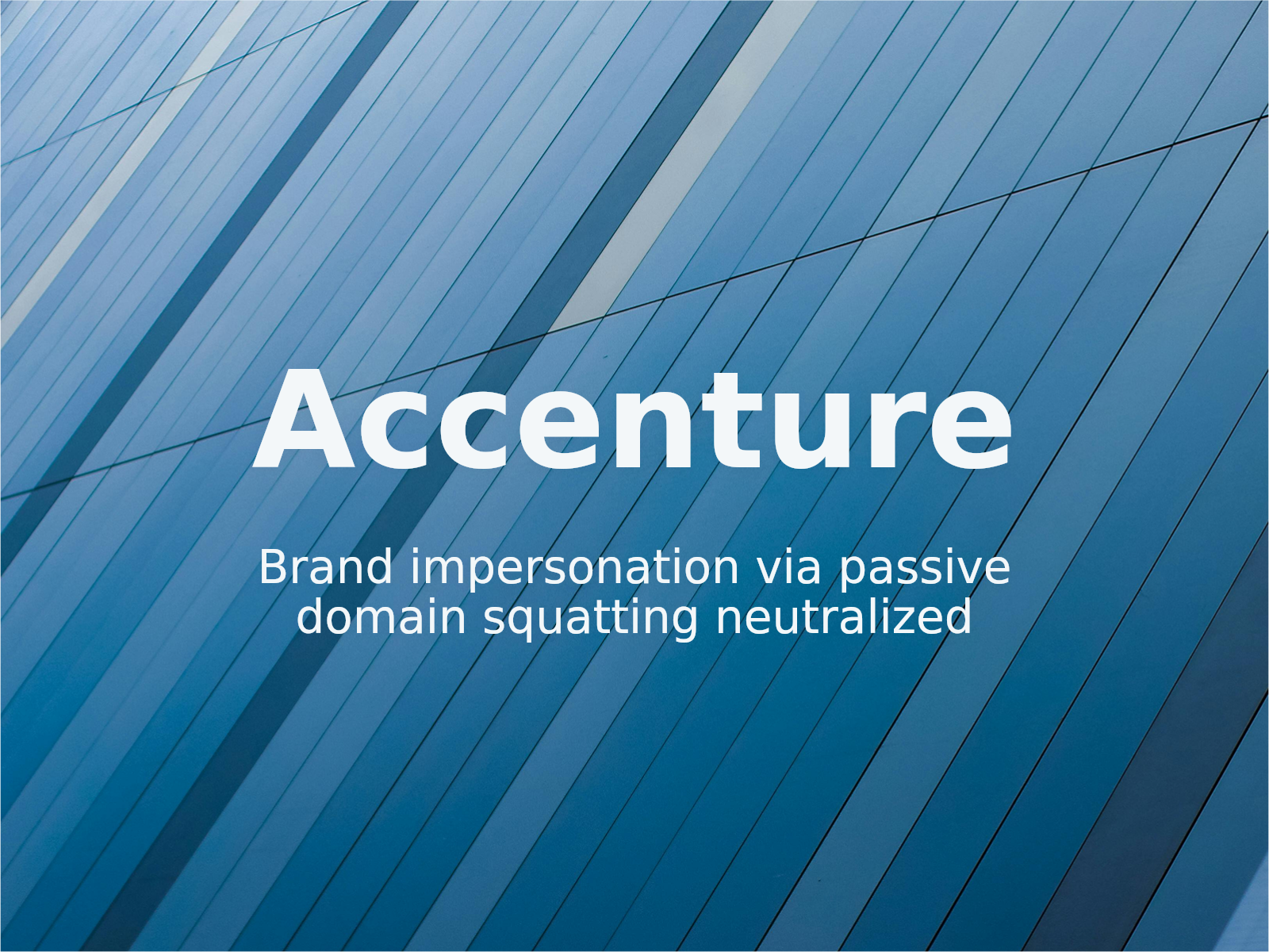 Umgang mit passivem Halten von Accenture-Markendomains