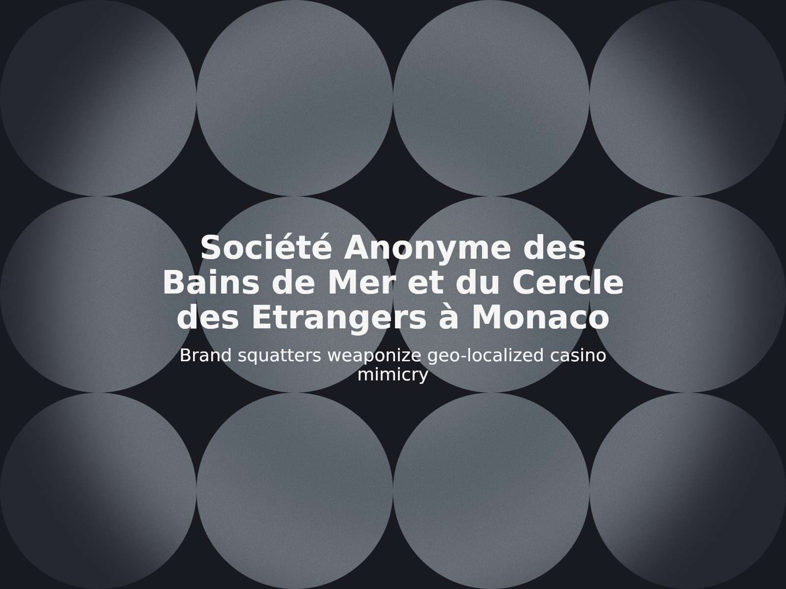 Trademark Infringement via Geographic Gambling Domain Clusters