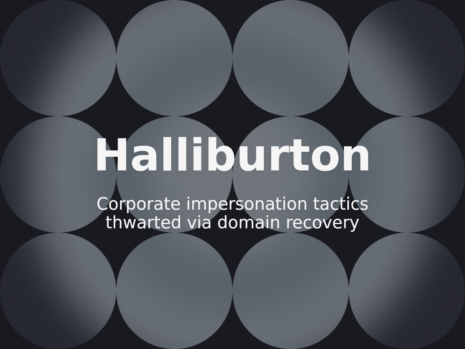 Addressing Corporate Impersonation Risks at halliburtonco.com